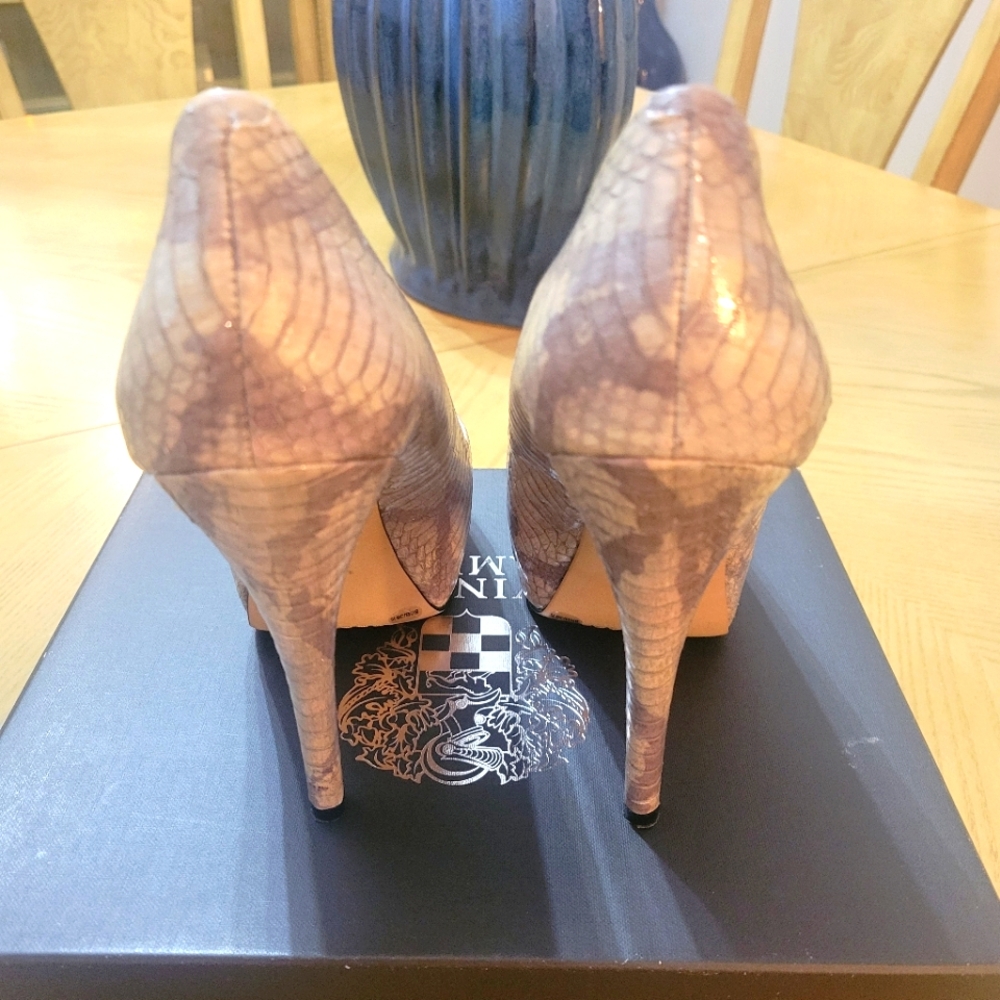 Leather Platform Heels - image 3